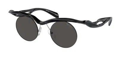 PRADA PR A18S 1AB5S0 MEN'S SUNGLASSES BLACK SIZE 43