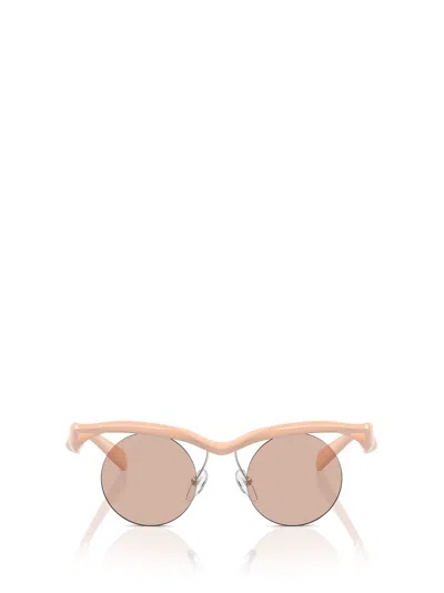 Prada Pr A18s Peach Sunglasses In Crl