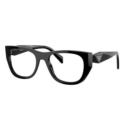 Prada Pr A18v 16k1o1 50mm Womens Irregular Eyeglasses 50mm In Black