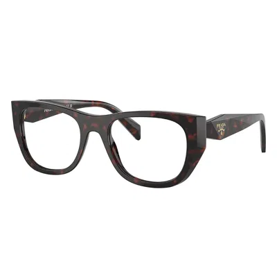 Prada Pr A18v 17n1o1 50mm Womens Geometric Eyeglasses 50mm In Brown