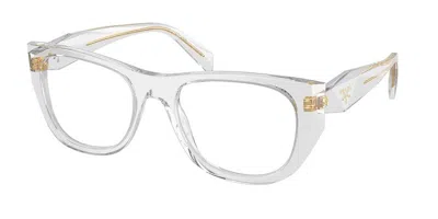 Prada Pr A18vf Asian Fit Women's Glasses, Clear, Size 52 In Gray