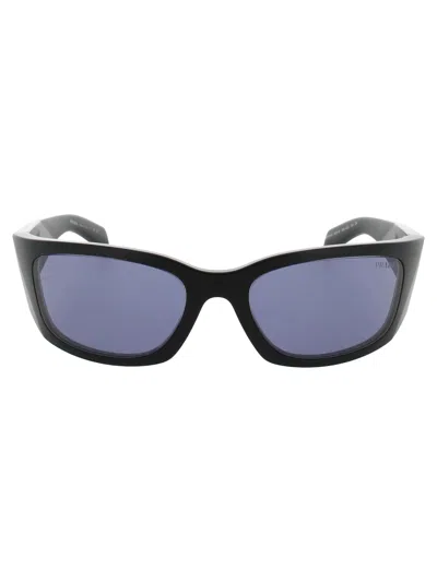 Prada Pr A19s Sunglasses In Matte Black - Dark Violet