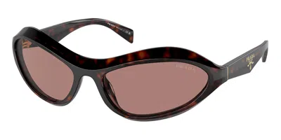 Prada Pr A20sf Asian Fit 17n10d Women's Sunglasses Tortoiseshell Size 99 In Green