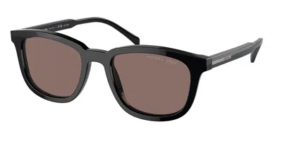 Prada Pr A21sf Asian Fit Polarized 16k30h Men's Sunglasses Black Size 55