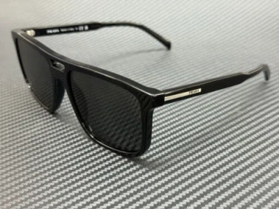 Pre-owned Prada Pr A22s 16k08z Black Dark Grey Men's 58 Mm Sunglasses