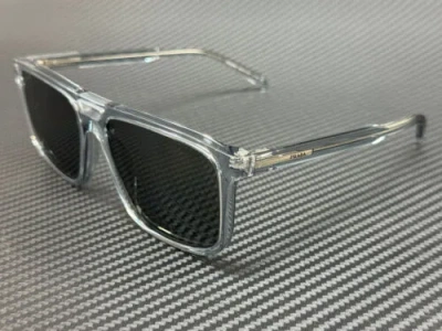 Pre-owned Prada Pr A22s 19t175 Transparent Azure Grey Men's 58 Mm Sunglasses