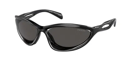 Prada Pr A23s 1ab5s0 Women's Sunglasses Black Size 60