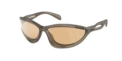 Pre-owned Prada Pr A26s 16v10h Loden Frosted 63 Mm Men's Sunglasses