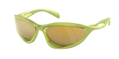 Prada Pr A26s 17v20h Men's Sunglasses Green Size 63 In Multi