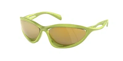 Pre-owned Prada Pr A26s 17v20h Metallized Fern 63 Mm Men's Sunglasses