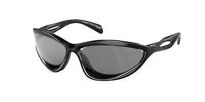 Pre-owned Prada Pr A26s 1ab60g Black Grey Mirror Silver 63 Mm Men's Sunglasses