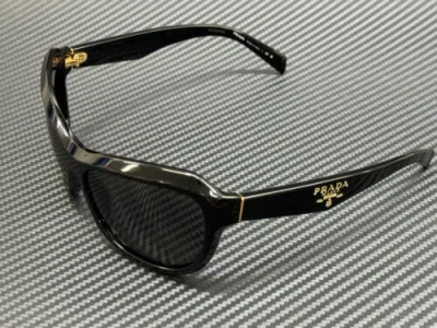 Pre-owned Prada Pr A27s 16k5s0 Black Grey Unisex 62 Mm Sunglasses