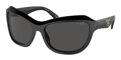 Prada Pr A27sf Asian Fit 16k5s0 Women's Sunglasses Black Size 63