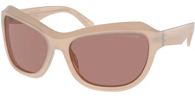 Prada Pr A27sf Asian Fit 19r10d Women's Sunglasses Brown Size 63