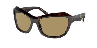 Prada Pr A27sf Vestibilità Orientale 17n70g Occhiali Da Sole Tartarugatishell Per Donna In Brown