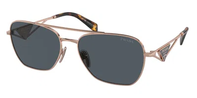 Prada Pr A50s Svf09t Women's Sunglasses Gold Size 59 In Blue