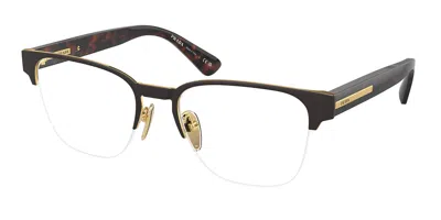 Prada Pr A52v Men's Glasses, Brown, Size 54