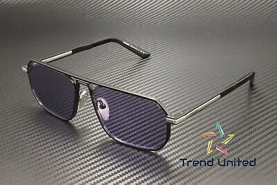 Pre-owned Prada Pr A53s 1bo05q Matte Black Violet Mirror Silver 59 Mm Men's Sunglasses In Violet Mirror Internal Silver