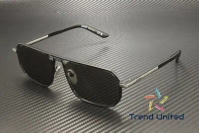 Pre-owned Prada Pr A53s 1bo5s0 Matte Black Dark Grey 59 Mm Men's Sunglasses In Gray