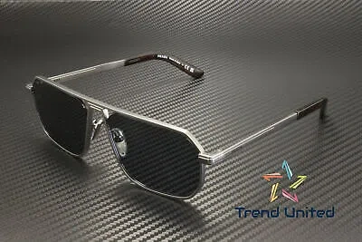 Pre-owned Prada Pr A53s 7cq09t Matte Gunmetal Dark Grey 59 Mm Men's Sunglasses In Gray