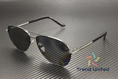 Pre-owned Prada Pr A54s 1bo5z1 Matte Black Dark Grey Polar Polarized 60mm Men's Sunglasses In Gray