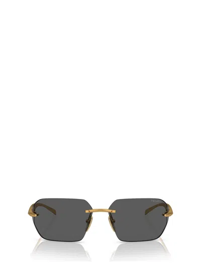 Prada Pr A55s Satin Yellow Gold Sunglasses