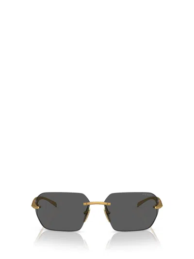 Prada Rahmenlose Sonnenbrille In Gold