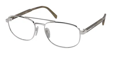 Prada Pr A56v Men's Glasses, Silver, Size 55 In Gray