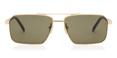 Prada Pr A57s 5ak90f Men's Sunglasses Gold Size 61 In Green