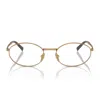 Prada Pr A57v 7oe1o1 Ottone Glasses In Gold