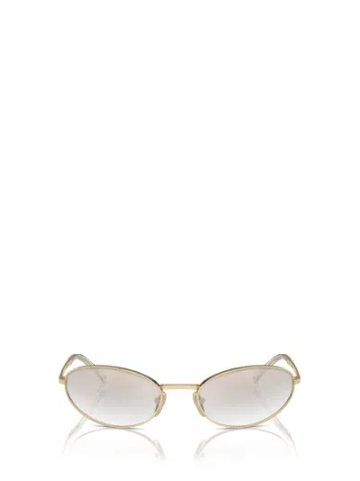 Prada Pr A59s Pale Gold Sunglasses In Crl