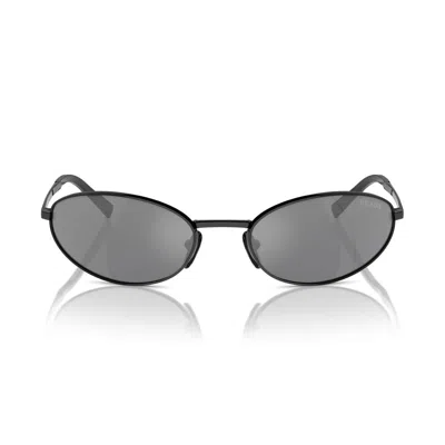 Prada Woman Sunglasses Pr A59s In Grey Mirror Silver