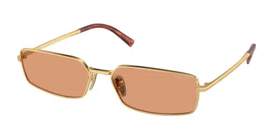 Prada Pr A60s 5ak07v Women's Sunglasses Gold Size 59 In Brown