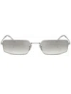 Prada Womens Silver Pr A60s Rectangular-frame Metal Sunglasses In Silber