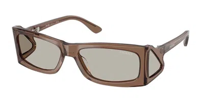 Prada Pr B03s 16w5j2 Men's Sunglasses Brown Size 56 In Green