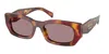 Prada 53mm Pillow Square Polarized Sunglasses In Brown