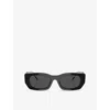 Prada Womens Black Pr B05s Pillow-frame Acetate Sunglasses