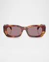 Prada Pr B05sf Pillow Sunglasses In Brown