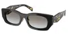 Prada Grey Gradient Rectangular Ladies Sunglasses Pr B05s 3890a7 53 In Black