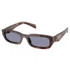 Prada Pr B06s 15w03n 53mm Womens Rectangle Sunglasses In Brown