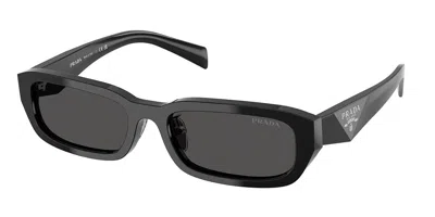 PRADA PR B06SF ASIAN FIT 16K08Z WOMEN’S SUNGLASSES BLACK SIZE 55