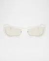 Prada Pr B06sf Rectangular Sunglasses In White