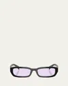 Prada Pr B06sf Rectangular Sunglasses In Violet