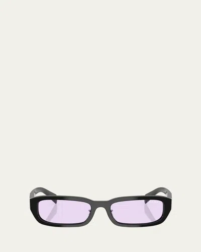 Prada Pr B06sf Rectangular Sunglasses In Violet