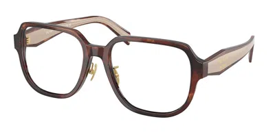Prada Pr B07vd Asian Fit Women's Glasses, Tortoiseshell, Size 56 In Brown