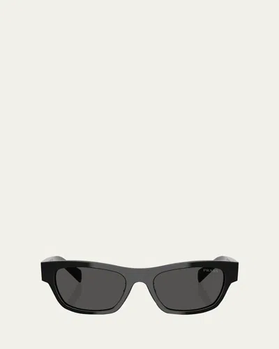 Prada Pr B09sf Butterfly Sunglasses In Black