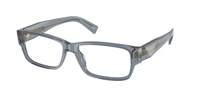 Prada Pr B09v 17t1o1 Men's Glasses Blue Size 57 - Free Lenses - Blue Light Block Available In Gray