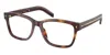 Prada 55mm Rectangular Optical Glasses In Brown
