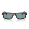 Prada Pr B11s 15w04d 55mm Unisex Rectangle Sunglasses In Brown