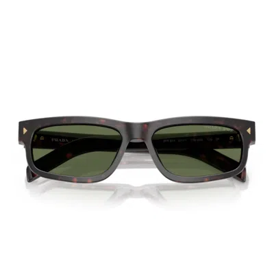 Prada Pr B11s 17n20g Root Tartarugato Polarizzato Sunglasses In Gray